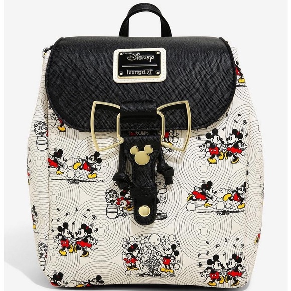 Loungefly Handbags - Loungefly Disney Mickey & Minnie Mouse Bow Hardware Mini Backpack